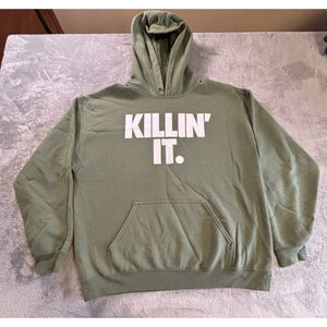 Popular Poison Killing It Hoodie Olive Green Mens‎ Large Streetwear Pullover